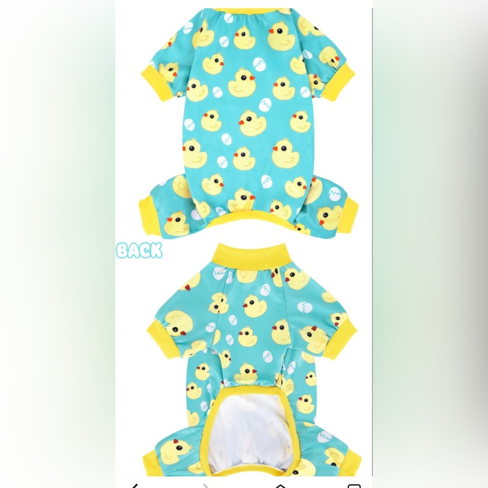 Dog PJs, rubber ducky size XXL NWOT